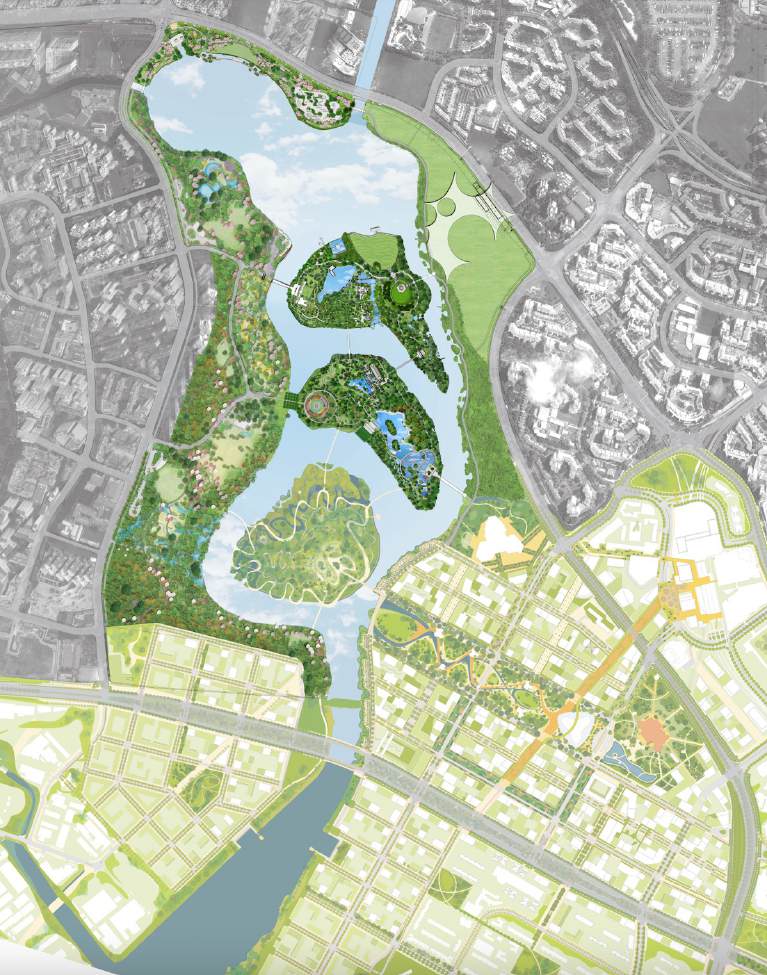 Jurong Lake Gardens masterplan visual — Landscape Design INC Tokyo